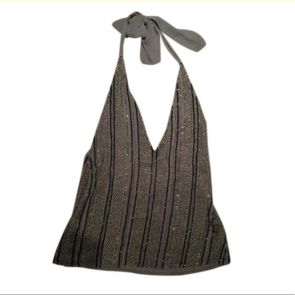 Alice + Olivia Beaded Halter Top